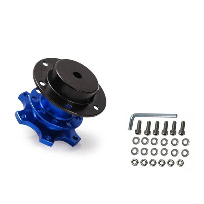 Jodriva Lenkrad Snap Off Schnellspanner Nabenadapter Boss Kit Universal, for, E34 EP-CA0011 Auto-Lenkradnabe(Blue) von Jodriva