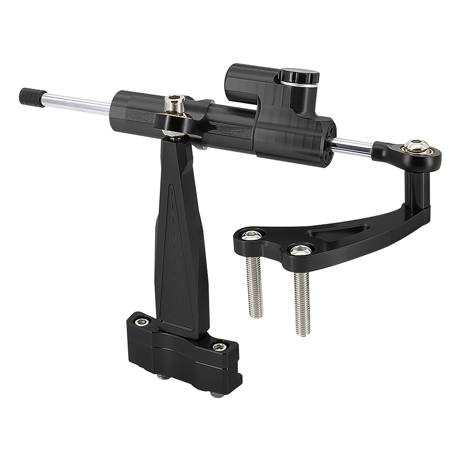 Jodriva Lenkungsdämpferhalterung Motorrad-Lenkungsdämpfer-Montageunterstützungsstabilisator for CB650F CB 650F 2015 2016 2017 2018 2019(Black Set) von Jodriva