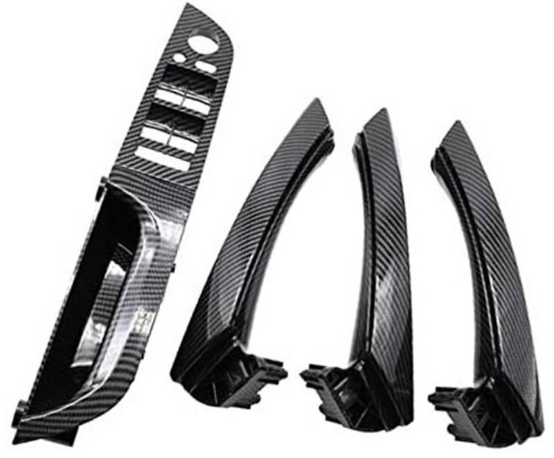 Jodriva Linkshänder-Fahrer-Carbonfaser-Innentürgriff-Armlehnenverkleidung, for, 3er-Serie E90 E91 316 318 320 325 328 Auto-Innentürgriff(Black 35.5 A1 Set) von Jodriva