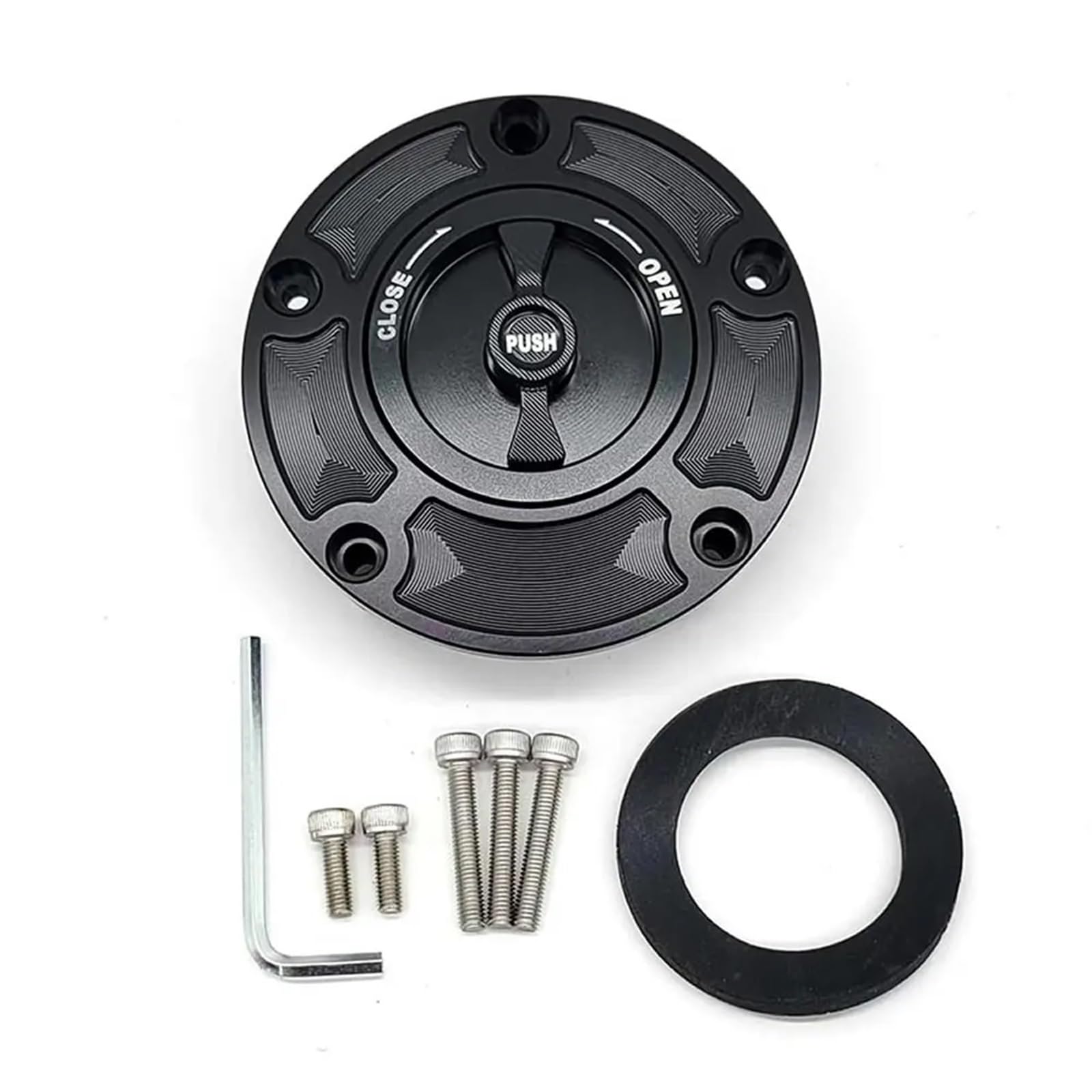 Jodriva Motorrad CNC Tankdeckel Abdeckung, for BN302 302S 150S TN 25 TNT250 BJ250 TNT150, TNT300 TNT600 502C 752S 2016-up(Black and Black) von Jodriva