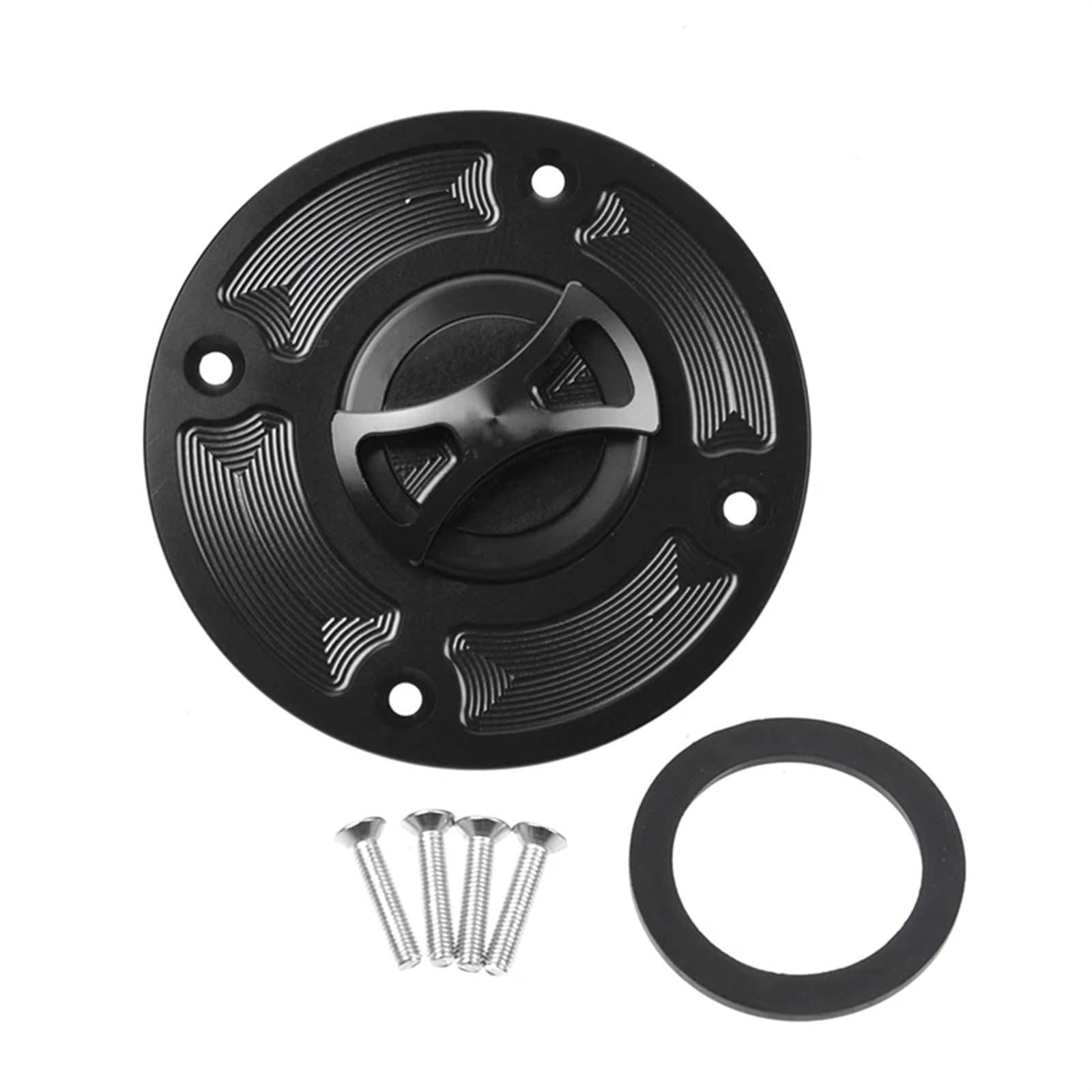 Jodriva Motorrad CNC Tankdeckel Abdeckung, for GSXR600 GSXR750 GSXR1000 GSXR1300, for Hayabusa, TL1000S TL1000R GS500 SV650 GSF1200(Black) von Jodriva