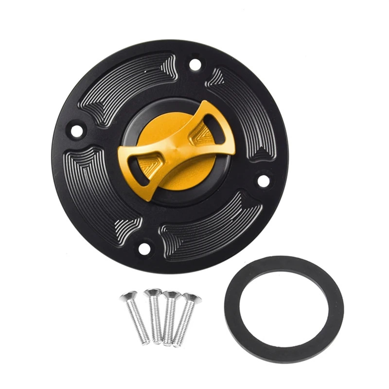 Jodriva Motorrad CNC Tankdeckel Abdeckung, for GSXR600 GSXR750 GSXR1000 GSXR1300, for Hayabusa, TL1000S TL1000R GS500 SV650 GSF1200(Gold) von Jodriva