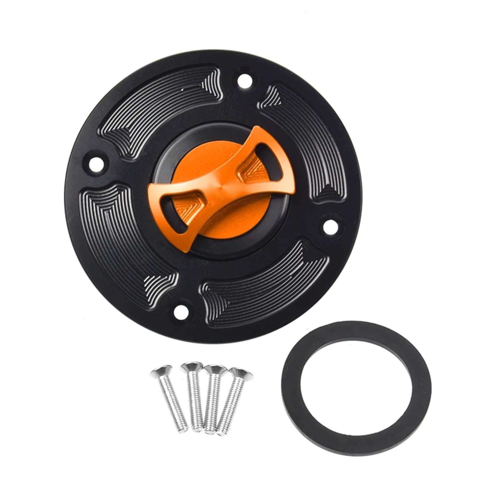 Jodriva Motorrad CNC Tankdeckel Abdeckung, for GSXR600 GSXR750 GSXR1000 GSXR1300, for Hayabusa, TL1000S TL1000R GS500 SV650 GSF1200(Orange) von Jodriva
