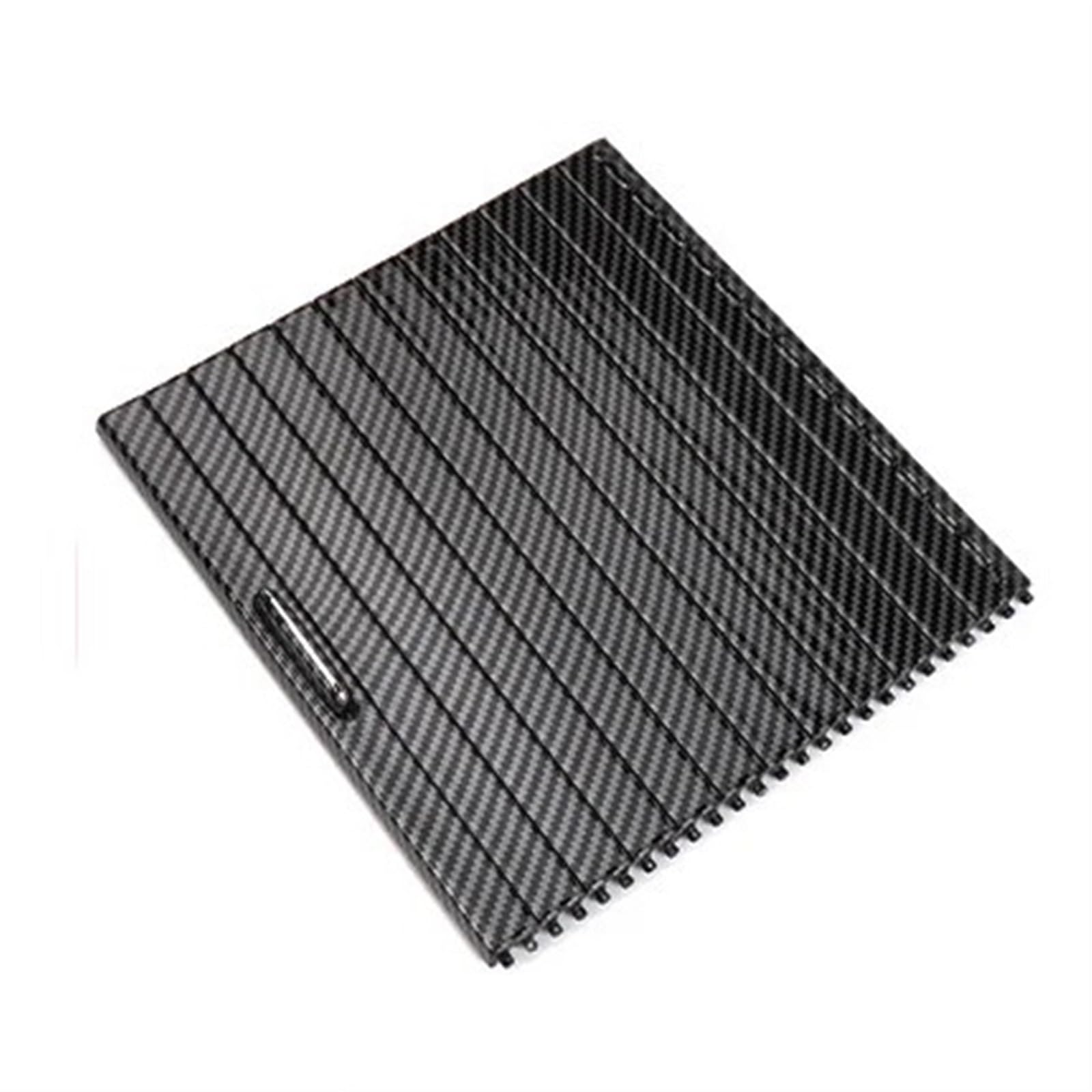 Jodriva Neue Auto-Innenraum-Mittelkonsolen-Rollo-Abdeckung, for, for, ML-Calss W166 GL-Klasse X166 GLE W292 Getränkehalterplatte Getränkehalter-Abdeckung für die Armlehne des Autos(Carbon) von Jodriva
