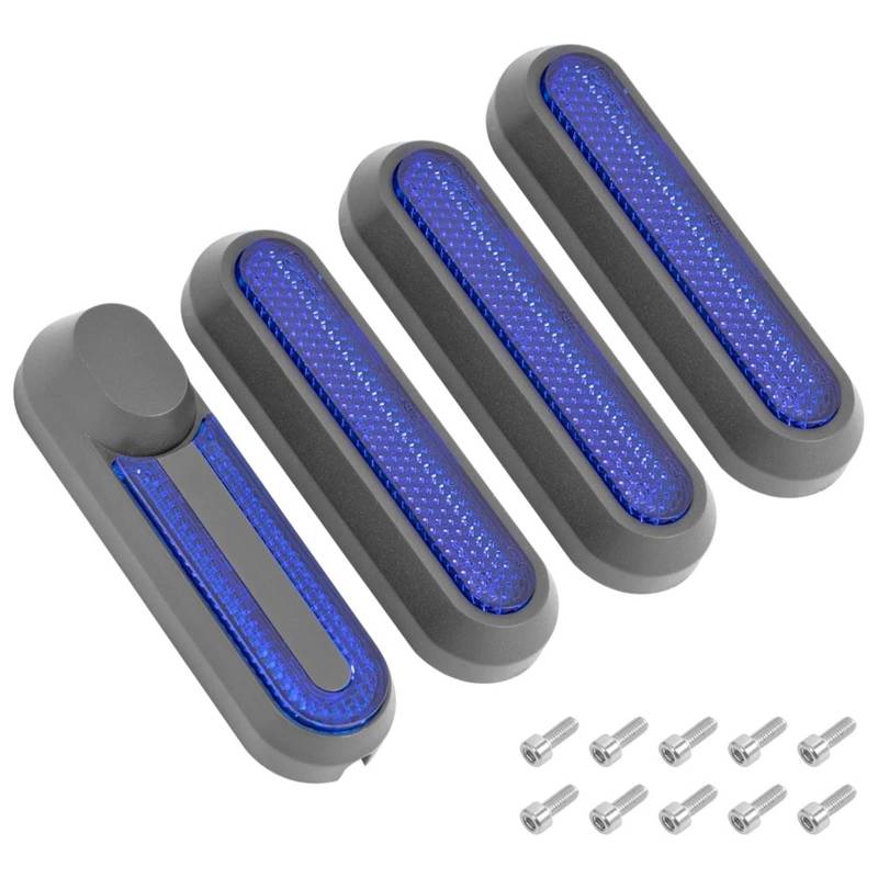 Jodriva Neue Radabdeckung, Radkappe, Schutzschalen, reflektierende Aufkleber for Elektroroller, for Xiaomi, Mi 1S Pro 2 M365 Scooter-Zubehör Seitenabdeckungen für Elektroroller(Black Blue) von Jodriva