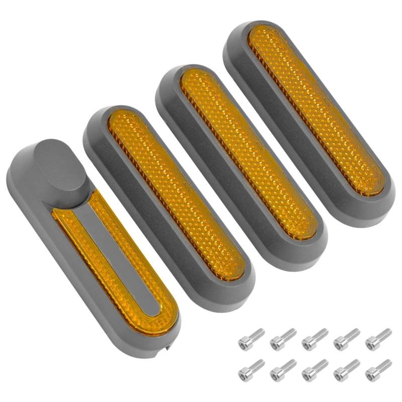 Jodriva Neue Radabdeckung, Radkappe, Schutzschalen, reflektierende Aufkleber for Elektroroller, for Xiaomi, Mi 1S Pro 2 M365 Scooter-Zubehör Seitenabdeckungen für Elektroroller(Black Orange) von Jodriva