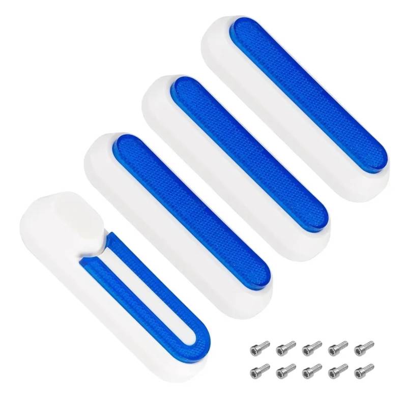 Jodriva Neue Radabdeckung, Radkappe, Schutzschalen, reflektierende Aufkleber for Elektroroller, for Xiaomi, Mi 1S Pro 2 M365 Scooter-Zubehör Seitenabdeckungen für Elektroroller(White Blue) von Jodriva