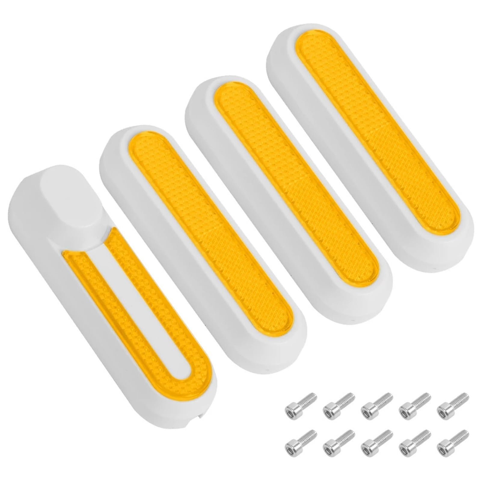 Jodriva Neue Radabdeckung, Radkappe, Schutzschalen, reflektierende Aufkleber for Elektroroller, for Xiaomi, Mi 1S Pro 2 M365 Scooter-Zubehör Seitenabdeckungen für Elektroroller(White Orange) von Jodriva