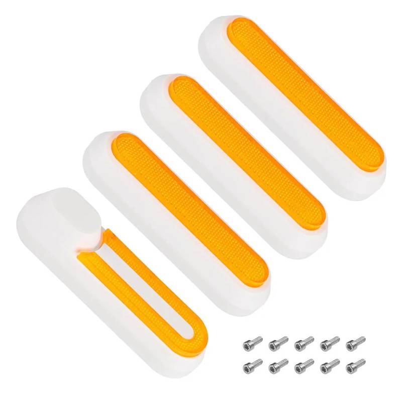 Jodriva Neue Radabdeckung, Radkappe, Schutzschalen, reflektierende Aufkleber for Elektroroller, for Xiaomi, Mi 1S Pro 2 M365 Scooter-Zubehör Seitenabdeckungen für Elektroroller(White Orange) von Jodriva