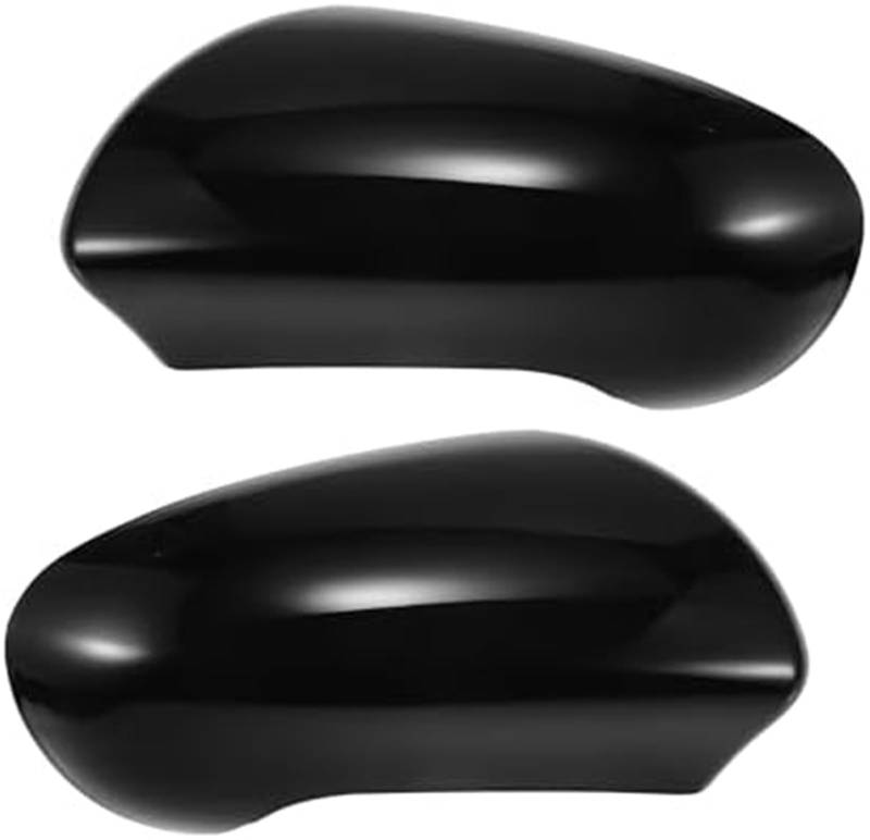 Jodriva Paar Auto-Rückspiegel-Abdeckkappen for Fahrer- und Beifahrerseite, Ersatz in Schwarz glänzend, for Nissan, for Qashqai, J10 2007-2014, Spiegelschutzabdeckungen, Außenverkleidungen Außenspiegel von Jodriva