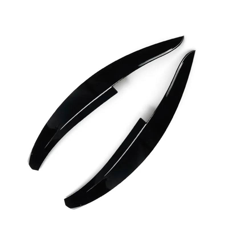 Jodriva Paar glänzend Schwarze Kohlefaser-Frontscheinwerfer-Augenlid-Augenbrauen-Zierleisten, for VW, for Scirocco R GTS 2008 2009 2010 2011 2012 2013–2017 Autoscheinwerferaufkleber(Gloss Black) von Jodriva
