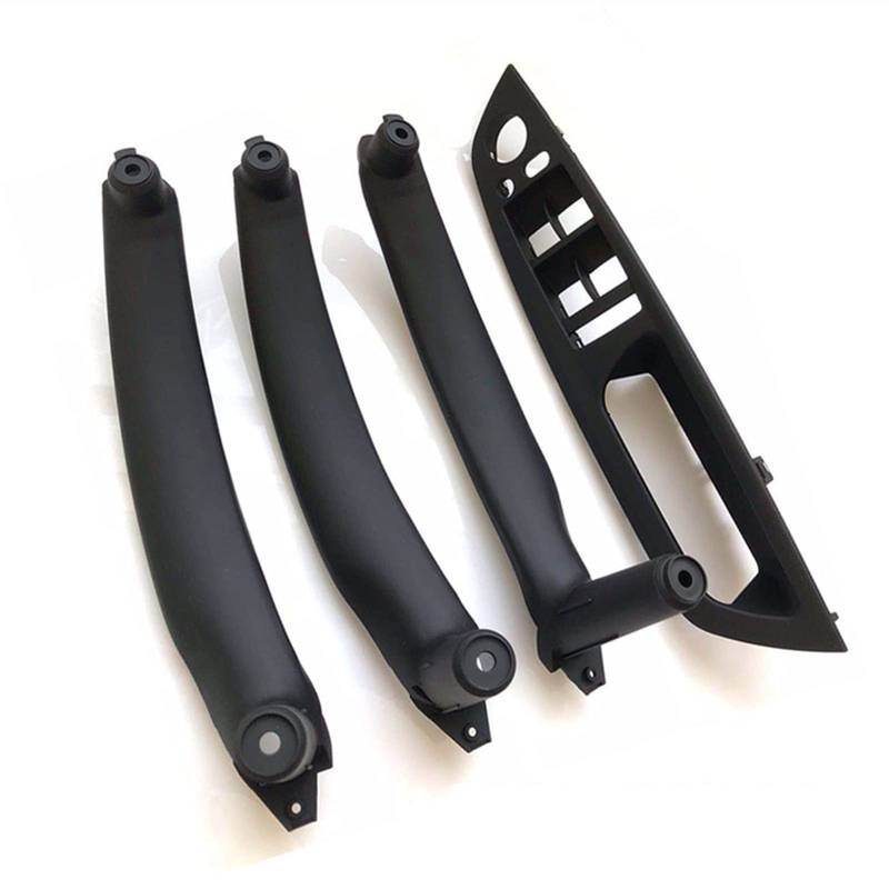 Jodriva RHD Innentür Fensterheber Schalterabdeckung Zuggriff Innenverkleidung Ersatz, for, X5 X6 E70 E71 2007-2013 Zierleiste für Autofensterschalter(4PCS Set Black) von Jodriva