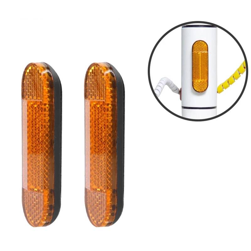 Jodriva Radkappen, Radkappen, Schutzschalen, reflektierende Aufkleber, for Xiaomi, 3 Elektroroller Pro 2 M365 Pro 1S, Rollerzubehör Seitenabdeckungen für Elektroroller(2pcs) von Jodriva