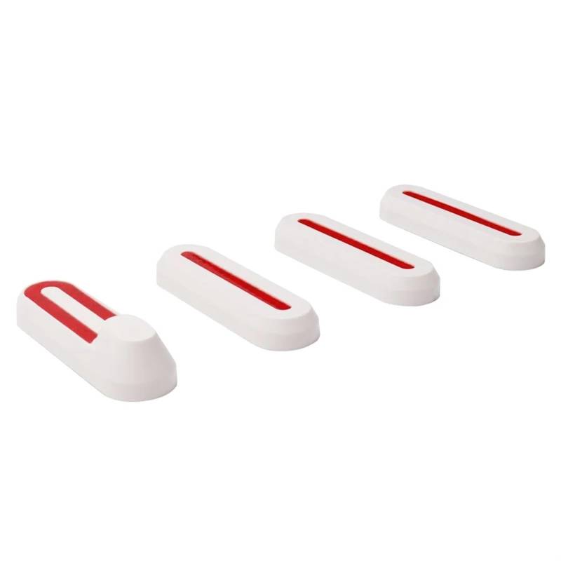 Jodriva Radkappen, Radkappen, Schutzschalen, reflektierende Aufkleber, for Xiaomi, 3 Elektroroller Pro 2 M365 Pro 1S, Rollerzubehör Seitenabdeckungen für Elektroroller(White) von Jodriva