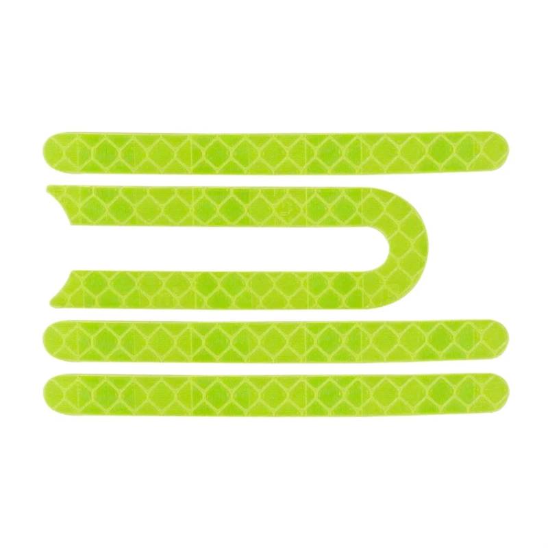 Jodriva Radkappen-Schutzhülle, reflektierender Aufkleber, for Xiaomi, M365 Pro 1S Scooter, Sicherheits-Nachtreflektoraufkleber vorn und hinten Seitenabdeckungen für Elektroroller(Light Green) von Jodriva