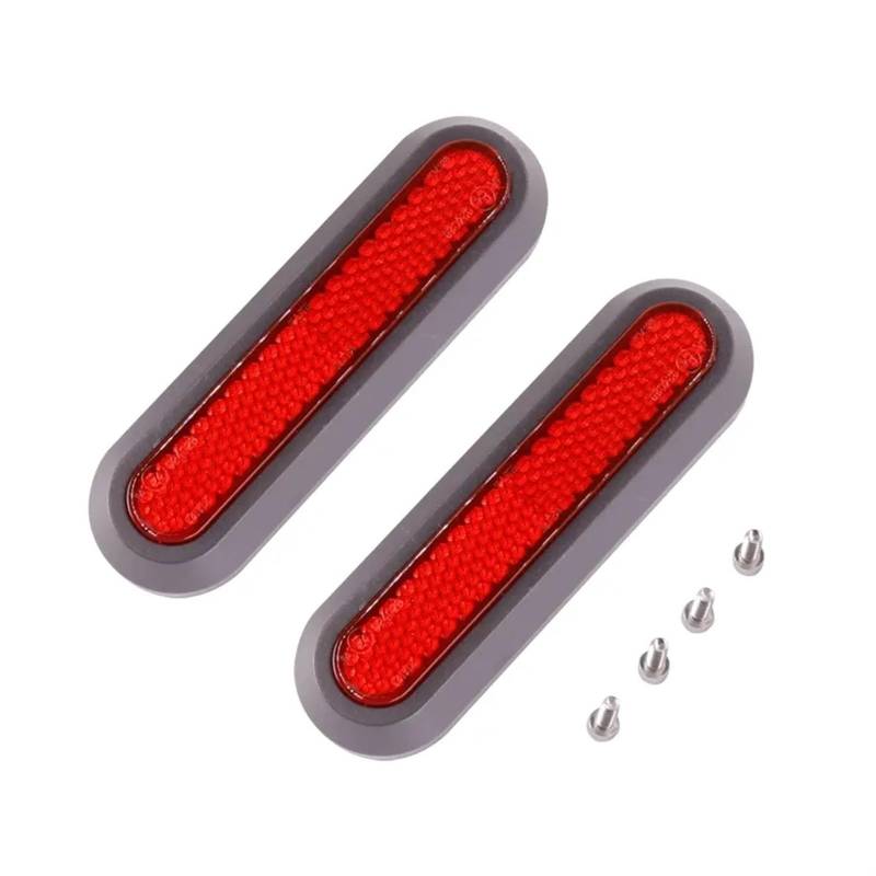 Jodriva Radkappen-Schutzschale, reflektierend, for Xiaomi, M365 Pro 2 1S Elektroroller, vordere und hintere Radkappe, Sicherheits-Nachtreflektor-Aufkleber Seitenabdeckungen für Elektroroller(Red-2pcs) von Jodriva