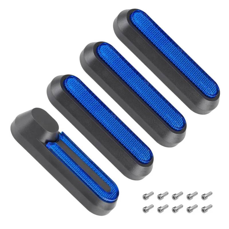 Jodriva Schutzabdeckung for Vorderradgabel und Hinterrad, for Xiaomi, 1S Pro 2 MI3 Elektroroller-Radkappe, reflektierender Schutz, weiße, rote und blaue Schalen Seitenabdeckungen für Elektroroller(Bla von Jodriva