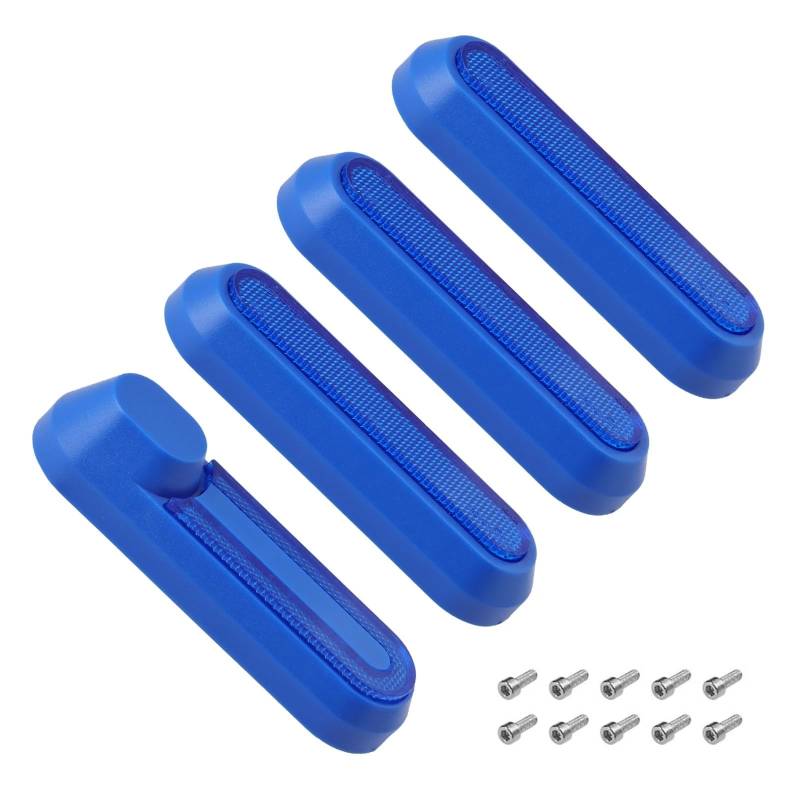 Jodriva Schutzabdeckung for Vorderradgabel und Hinterrad, for Xiaomi, 1S Pro 2 MI3 Elektroroller-Radkappe, reflektierender Schutz, weiße, rote und blaue Schalen Seitenabdeckungen für Elektroroller(Blu von Jodriva