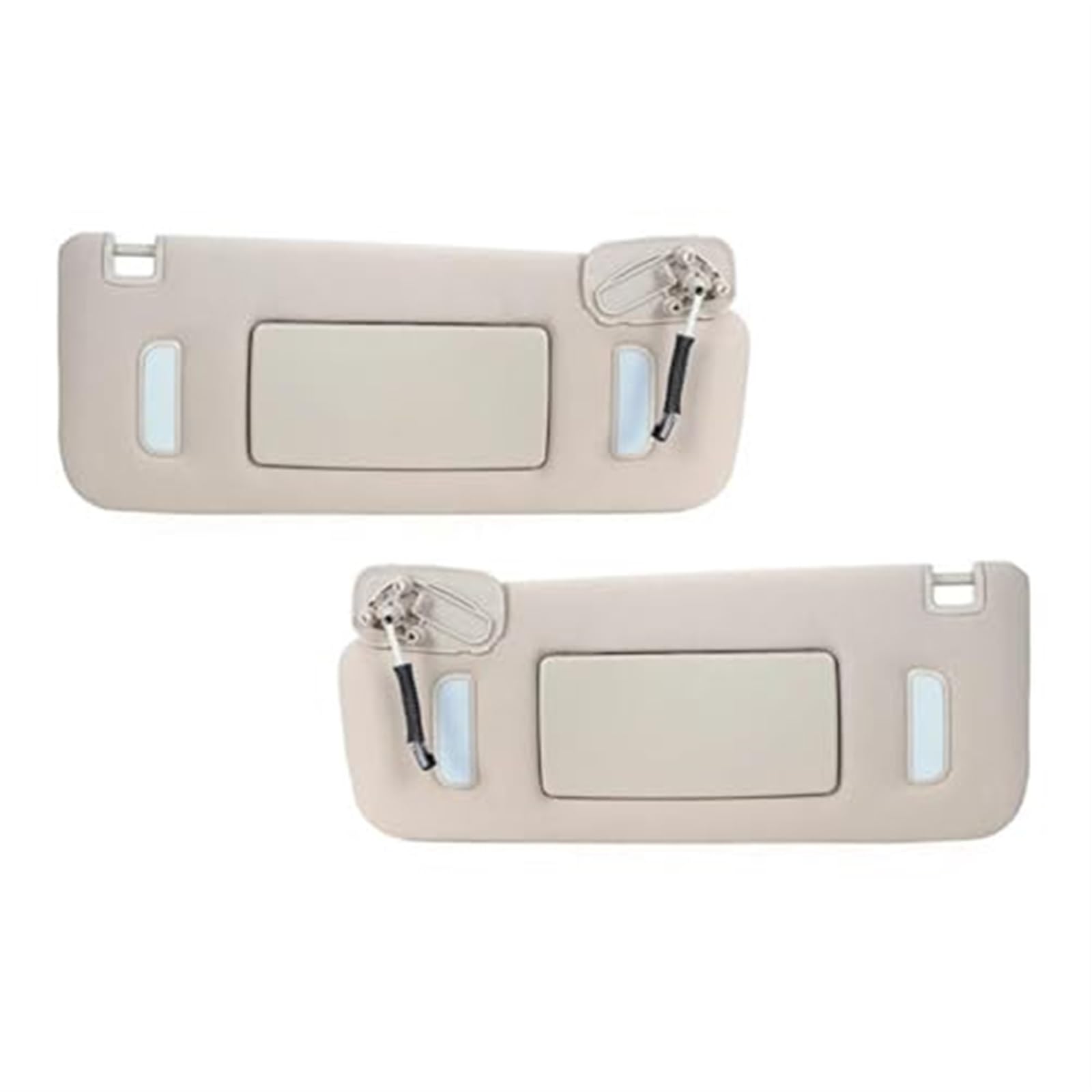 Jodriva Seitliche Sonnenblenden Visier mit Spiegel und Lichtern Auto-Frontscheiben-Sonnenblende, for Chevy, for Avalanche, for Tahoe 2007-2014 Auto-Sonnenblendenbrett(Beige OneColor) von Jodriva