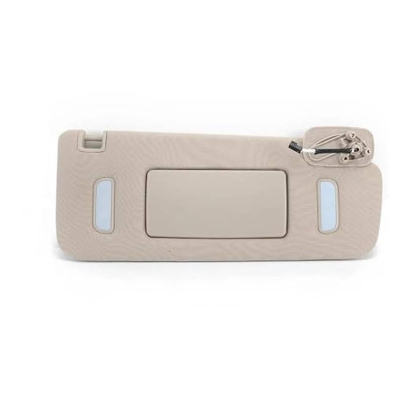 Jodriva Sonnenblende Schatten Spiegel Beige ABS Sonnenblende Auto Sonnenschutz Schatten, for Chevy, for Avalanche, for Silverado, for Suburban, for Tahoe 2007-2014 Auto-Sonnenblendenbrett(Beige Right von Jodriva