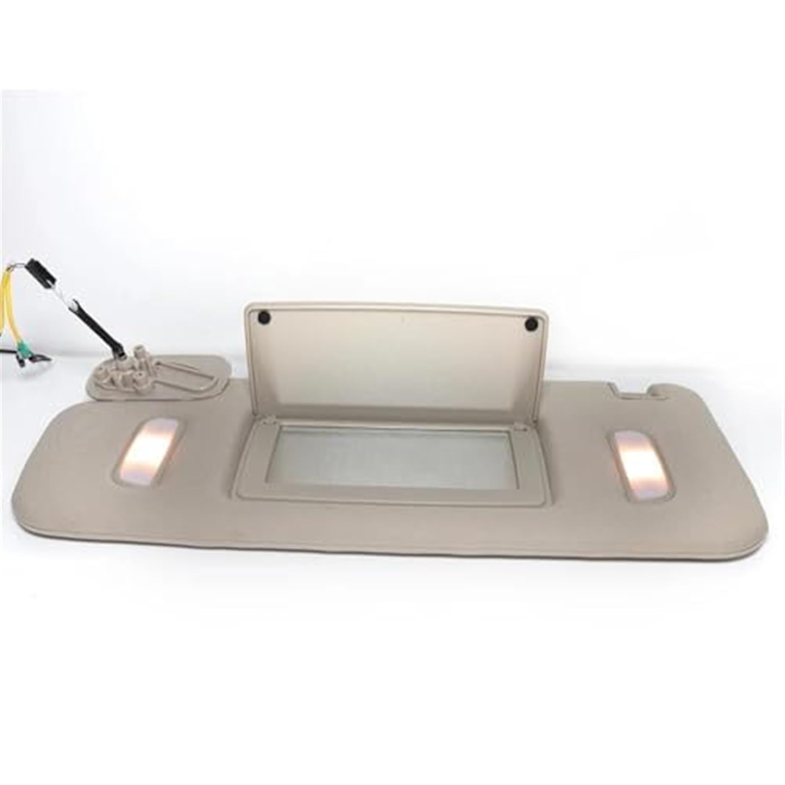 Jodriva Sonnenblende Schattenspiegel Beige ABS Sonnenblende Auto Sonnenschutz Autozubehör, for Cadillac, for Escalade 2007-2014 Auto-Sonnenblendenbrett(Black 2Pc) von Jodriva