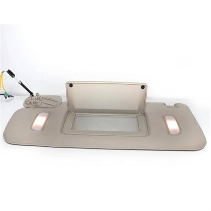 Jodriva Sonnenblende Schattenspiegel Beige ABS Sonnenblende Auto Sonnenschutz Autozubehör, for Cadillac, for Escalade 2007-2014 Auto-Sonnenblendenbrett(Black 2Pc) von Jodriva