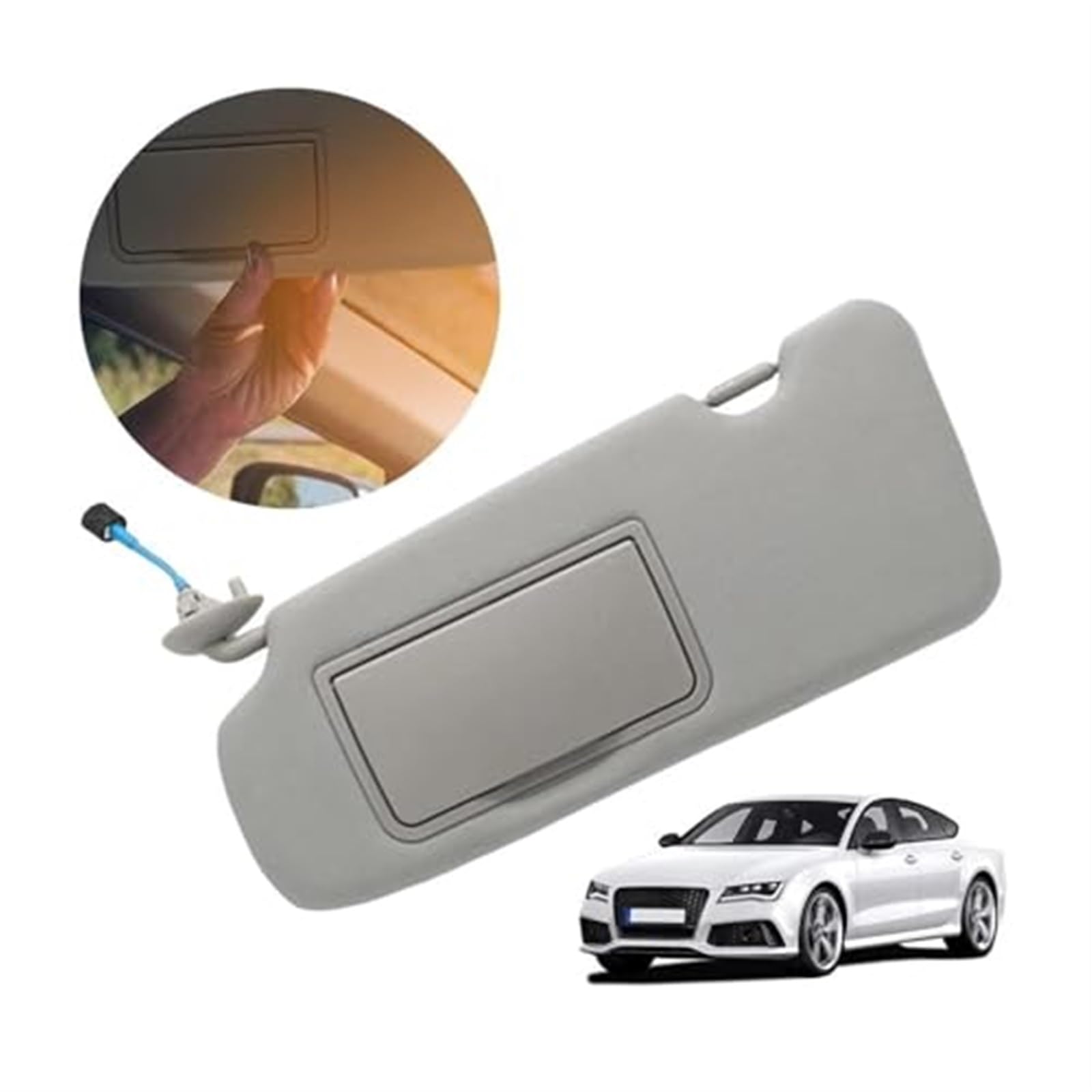 Jodriva Sonnenblende mit Dual-Beleuchtung und Make-up-Spiegel, Auto-Frontsonnenblende 83280-TLA-A62 83280-TLY-H11ZB, for CRV 2017–2022 Auto-Sonnenblendenbrett(Beige Left Right) von Jodriva