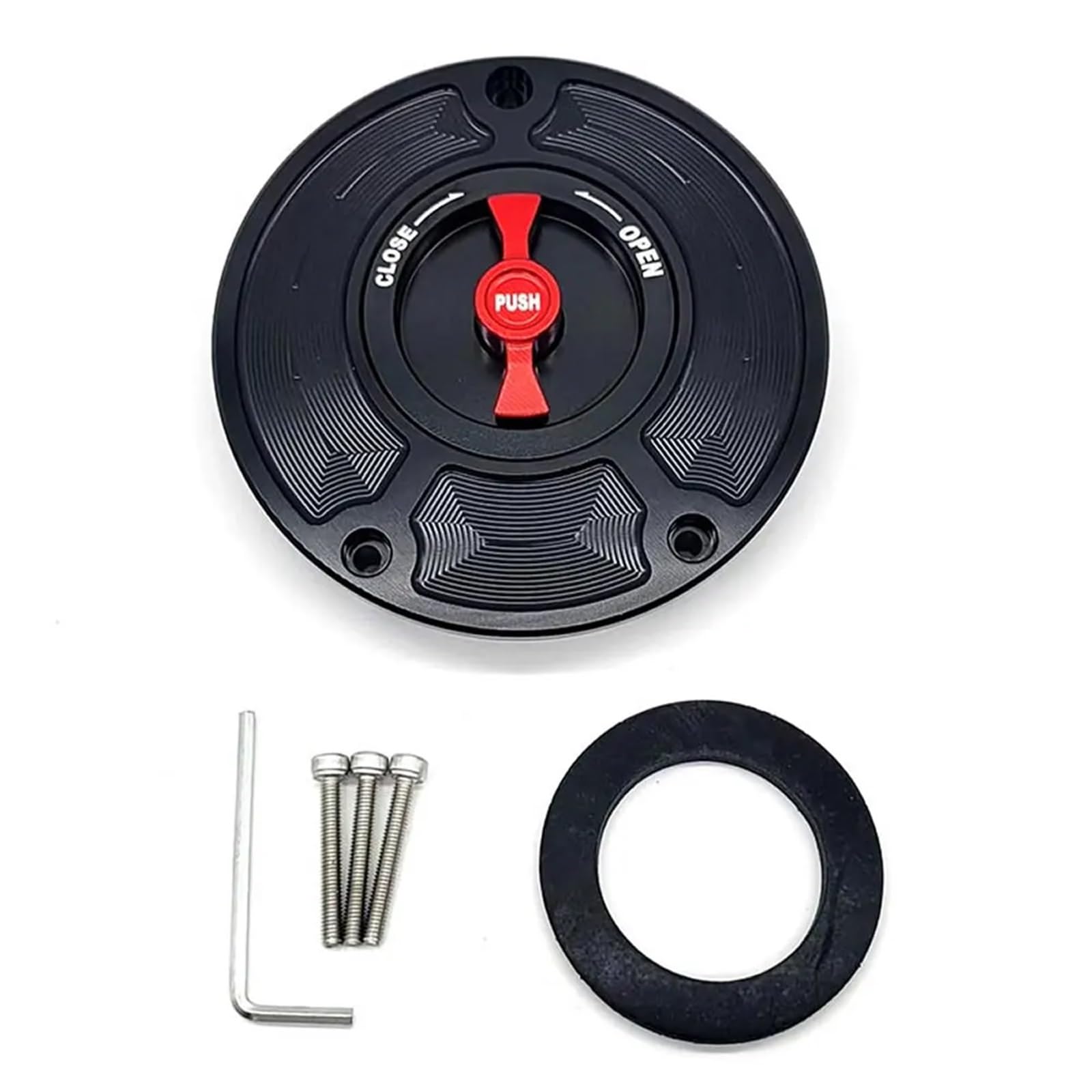 Jodriva Tankdeckel-Abdeckung, for VTR1000F/Firestorm/SuperHawk 2000+ VTR1000 SP-2 2000+, for Hawk, GT NT650 1988-1991(Black Red) von Jodriva