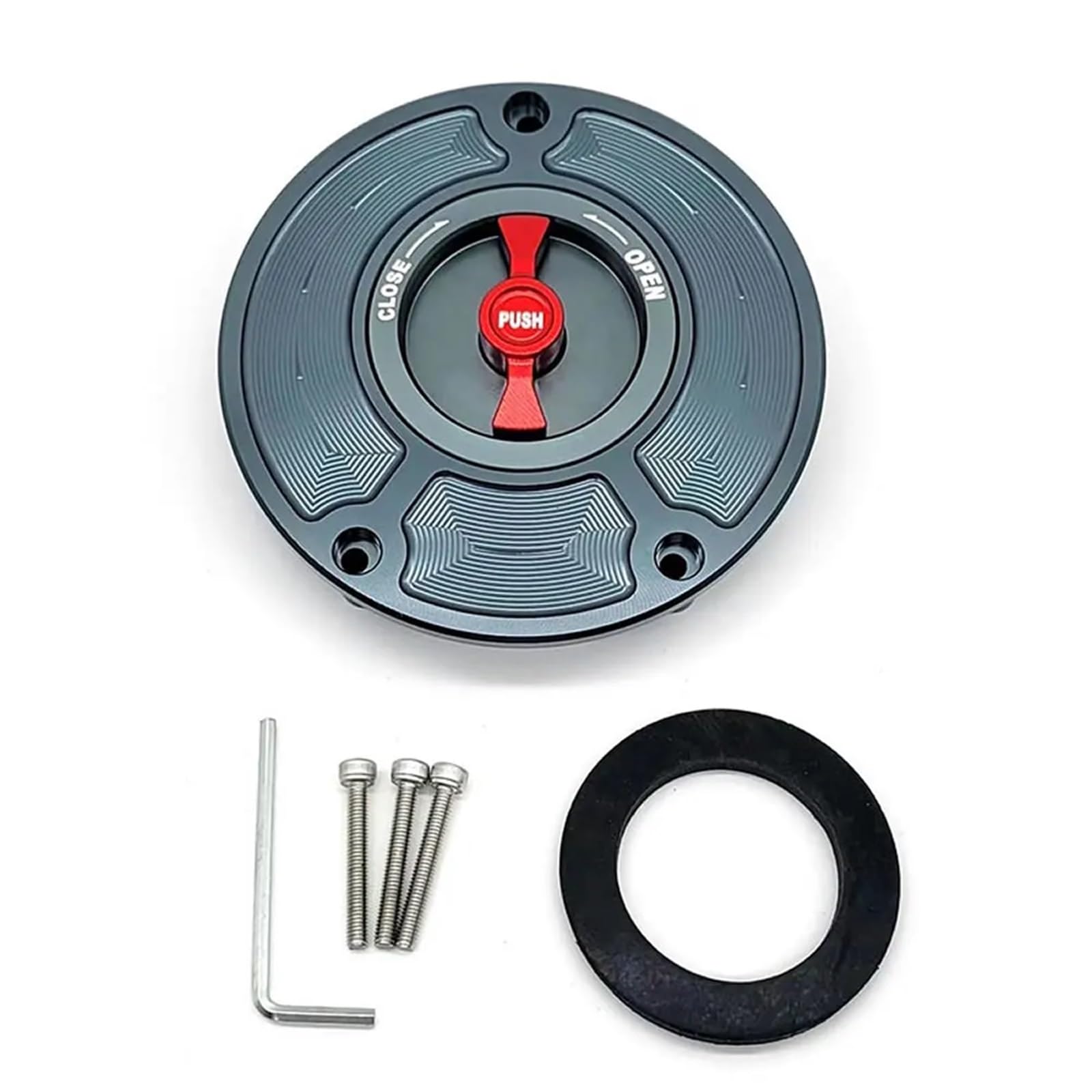 Jodriva Tankdeckel-Abdeckung, for VTR1000F/Firestorm/SuperHawk 2000+ VTR1000 SP-2 2000+, for Hawk, GT NT650 1988-1991(Gray Red) von Jodriva