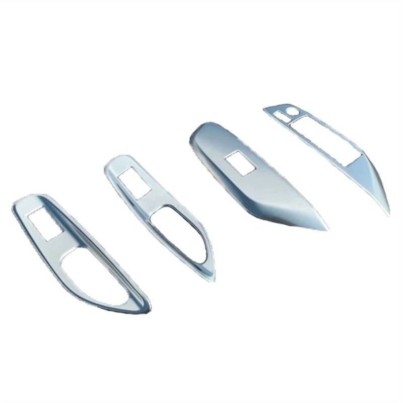 Jodriva Türfenster-Armlehnenabdeckung, Schalterfeldverkleidung, Zierleiste, Garnitur, for Toyota, Yaris XP210 2020 2021, Autodekorationszubehör, Edelstahl Zierleiste für Autofensterschalter(Matte LHD) von Jodriva