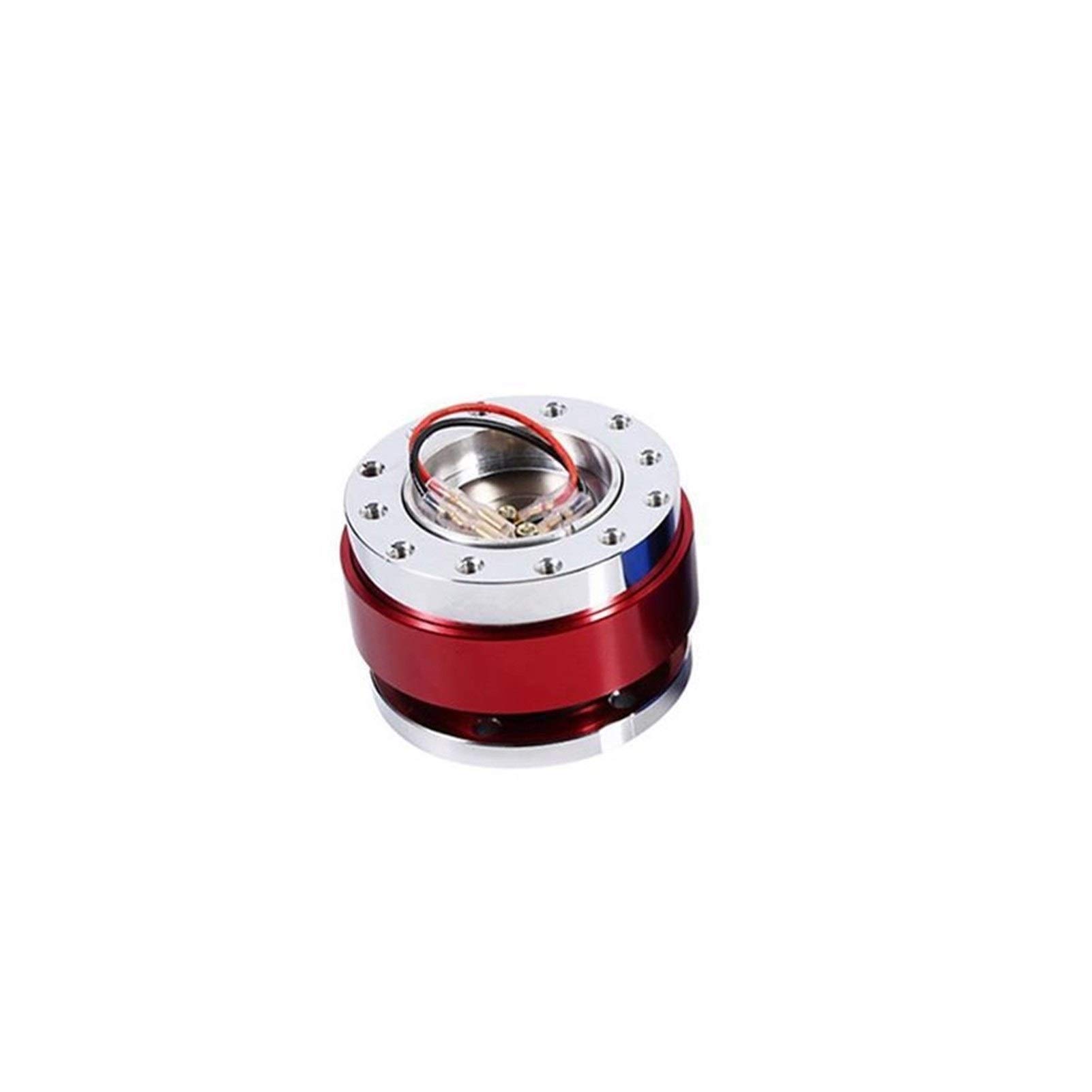 Jodriva Universal Auto Auto Quick Release Lenkrad Snap Off Hub Adapter Boss Kit Aluminium Auto-Lenkradnabe(Red) von Jodriva