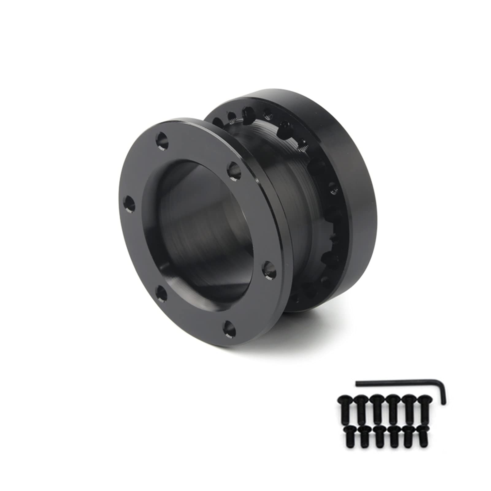Jodriva Universal Lenkradnaben-Abstandshalter 12/51/76/101 mm Lenkradnaben-Boss-Kit Adapter Spacer Schwarz Auto-Lenkradnabe(FXP-DG51) von Jodriva