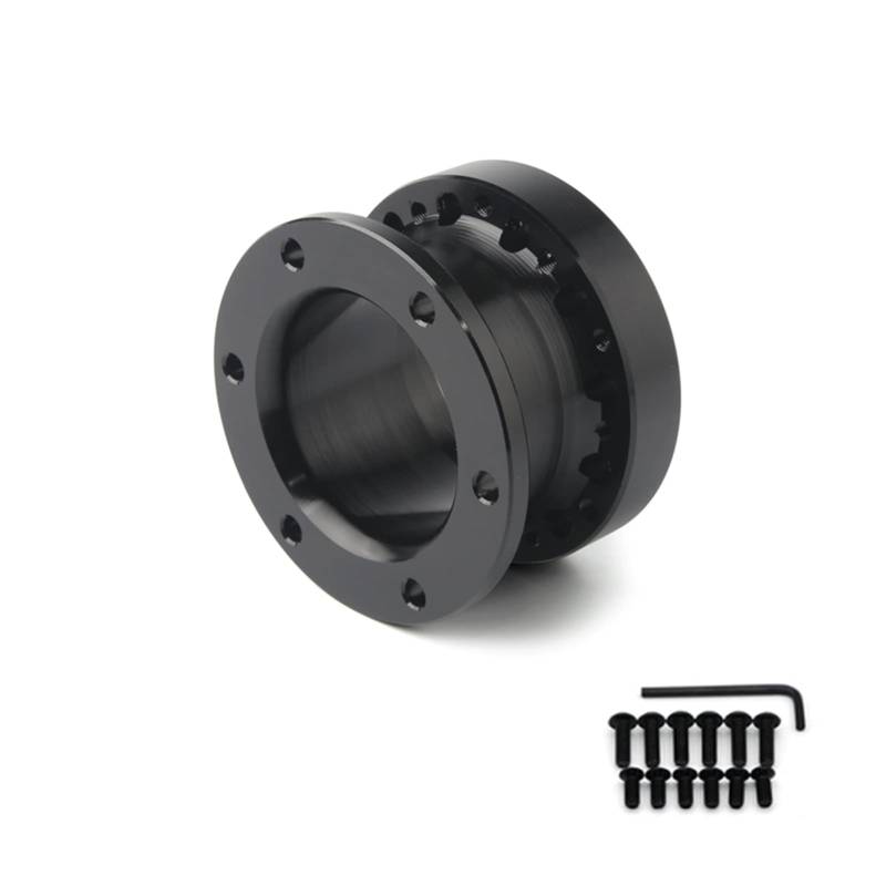 Jodriva Universal Lenkradnaben-Abstandshalter 12/51/76/101 mm Lenkradnaben-Boss-Kit Adapter Spacer Schwarz Auto-Lenkradnabe(FXP-DG51) von Jodriva
