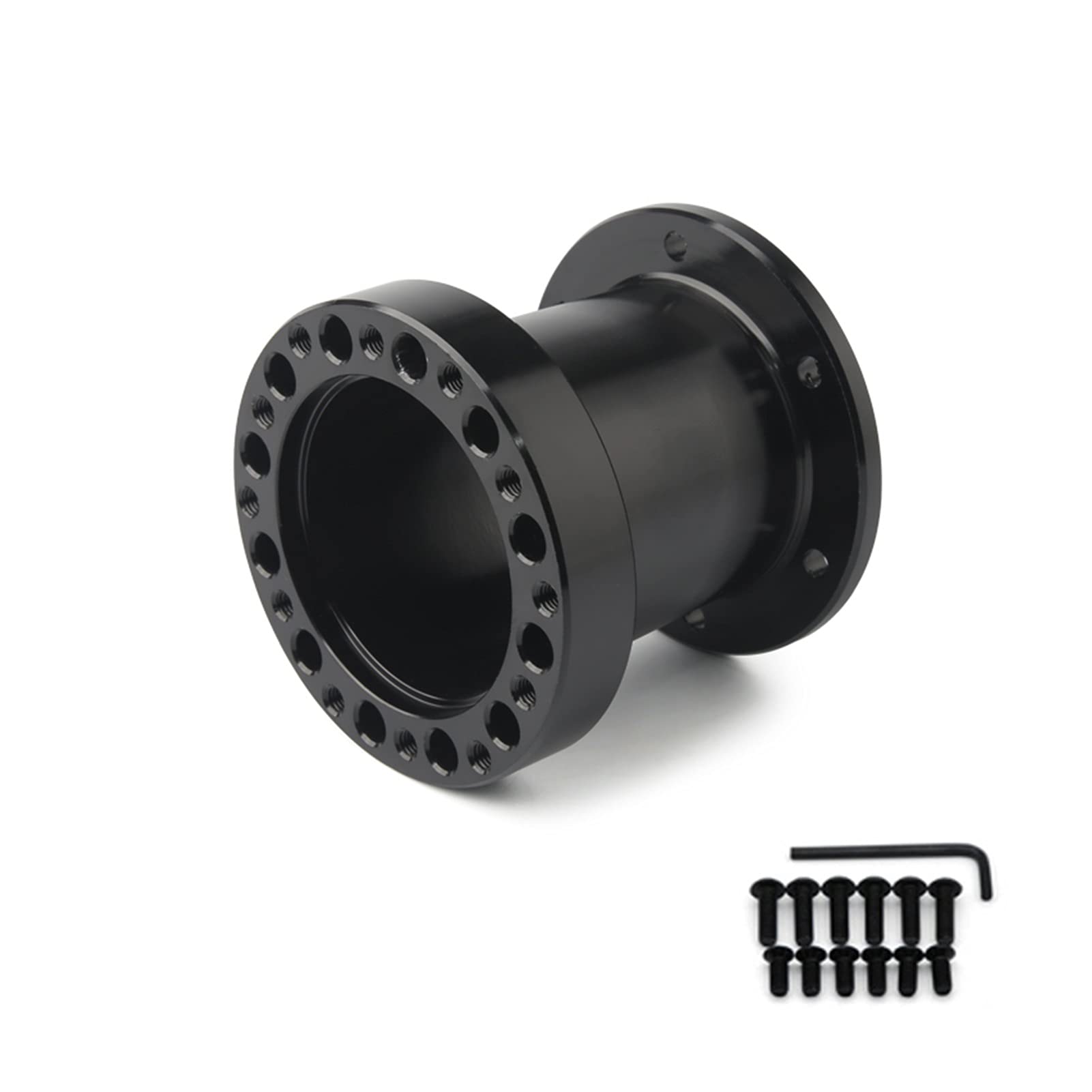 Jodriva Universal Lenkradnaben-Abstandshalter 12/51/76/101 mm Lenkradnaben-Boss-Kit Adapter Spacer Schwarz Auto-Lenkradnabe(FXP-DG76) von Jodriva