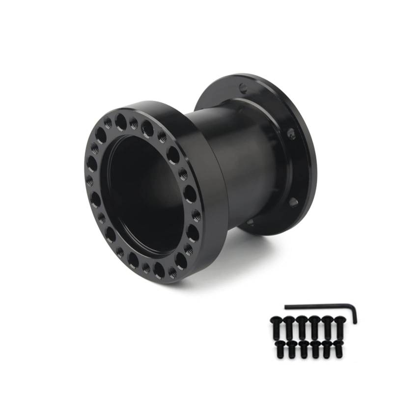 Jodriva Universal Lenkradnaben-Abstandshalter 12/51/76/101 mm Lenkradnaben-Boss-Kit Adapter Spacer Schwarz Auto-Lenkradnabe(FXP-DG76) von Jodriva