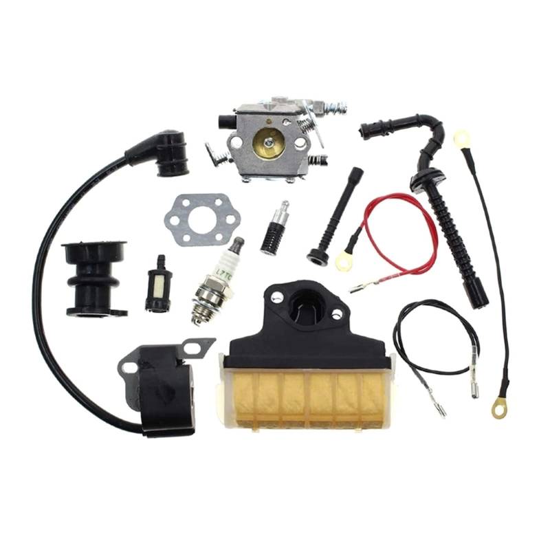Jodriva Vergaser Kettensäge Carb Mit Luftfilter Zündspule Kraftstoff Linie, for STIHL, 021 023 025 MS210 MS230 MS250 1123 160 1650 von Jodriva