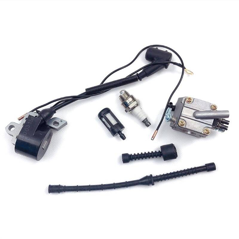 Jodriva Vergaser Zündspule Luft Kraftstoff Öl Filter Linie Stecker Kit Kettensäge Teile Kettensäge 038 MS380 MS381 von Jodriva