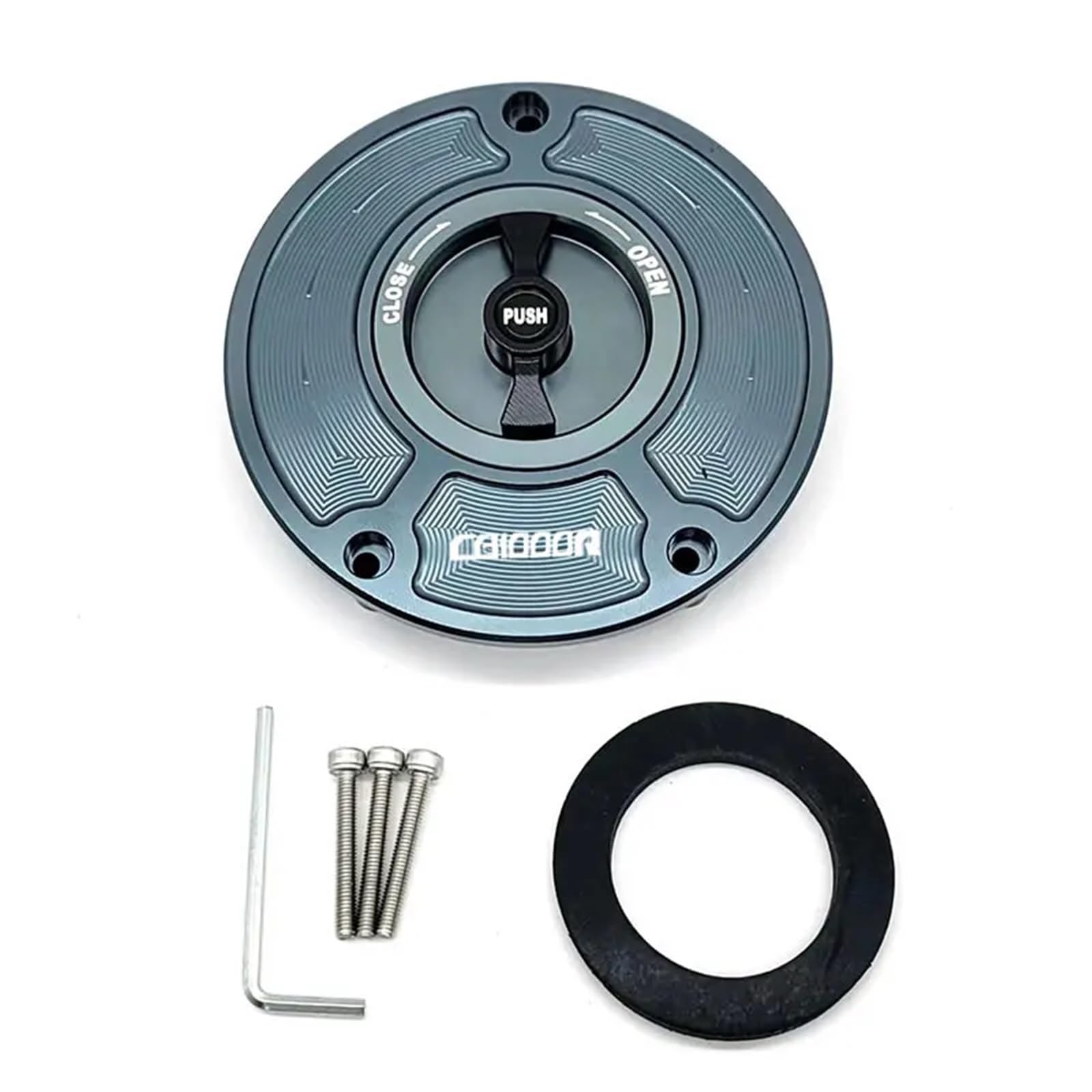 Jodriva for CB1000R 08-11, modifizierte Aluminiumlegierung, schnell Abnehmbarer Tankdeckel, Schnellverschluss, schnell öffnender Benzindeckel, Zubehör(Gray and Black) von Jodriva