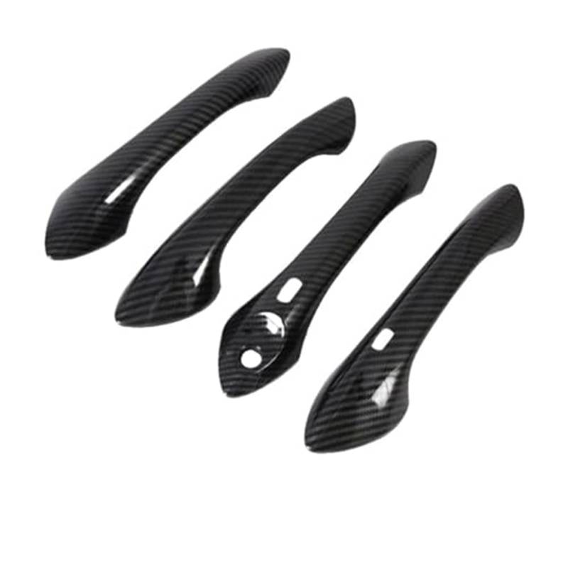 Jodriva for Chevrolet, Onix II Turbo 2019-2023 Carbon Faser Türgriff Abdeckung Trim Auto Styling Aufkleber Tuning Abdeckung für Außentürgriffe(4handle 2buttons) von Jodriva