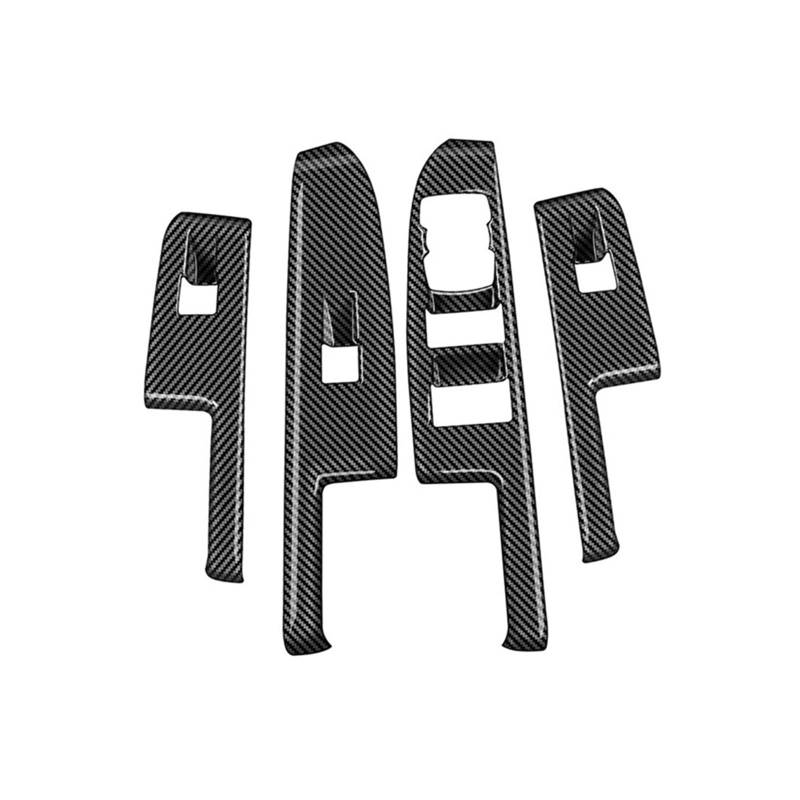 Jodriva for Ford, Maverick 2022-2023 Auto Kohlefaser Fenster Glas Lift Knopf Schalter Abdeckung Trim Tür Armlehne Panel Zierleiste für Autofensterschalter von Jodriva