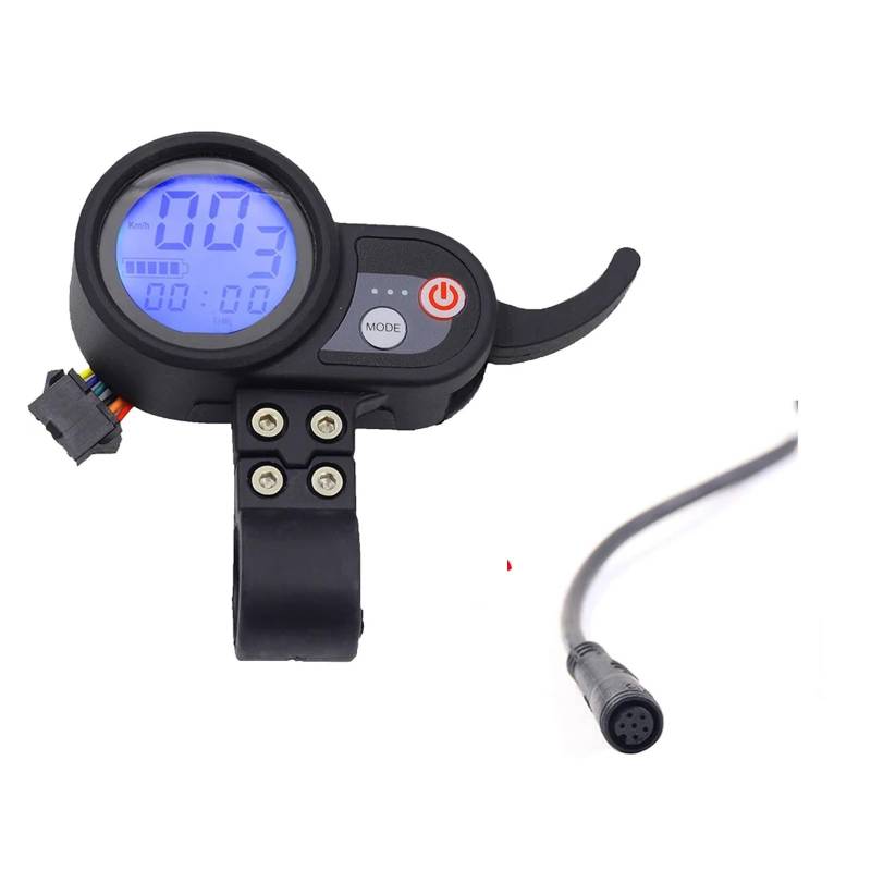Jodriva for JIPIN Bürstenlosen Controller 48V 25A 500W Motor Starter JP LCD Display Drossel Schalter, for Null, for 8 elektrische Roller Zubehör Display für Elektroroller(Blue Female) von Jodriva