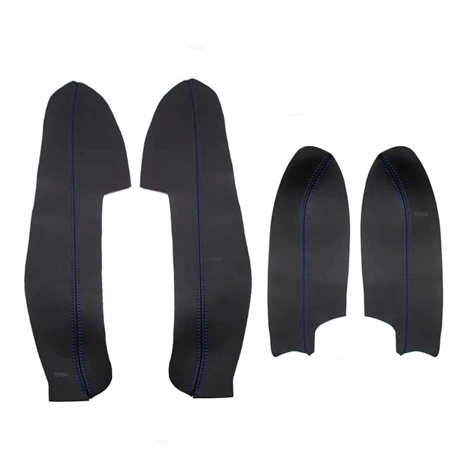 Jodriva for Nissan, for Qashqai, for J11 2016 2017 2018 Auto Innentür Griff Panel Armlehne Mikrofaser Leder Abdeckung Schutzhülle Auto-Innentürverkleidung(Black-Blue line) von Jodriva