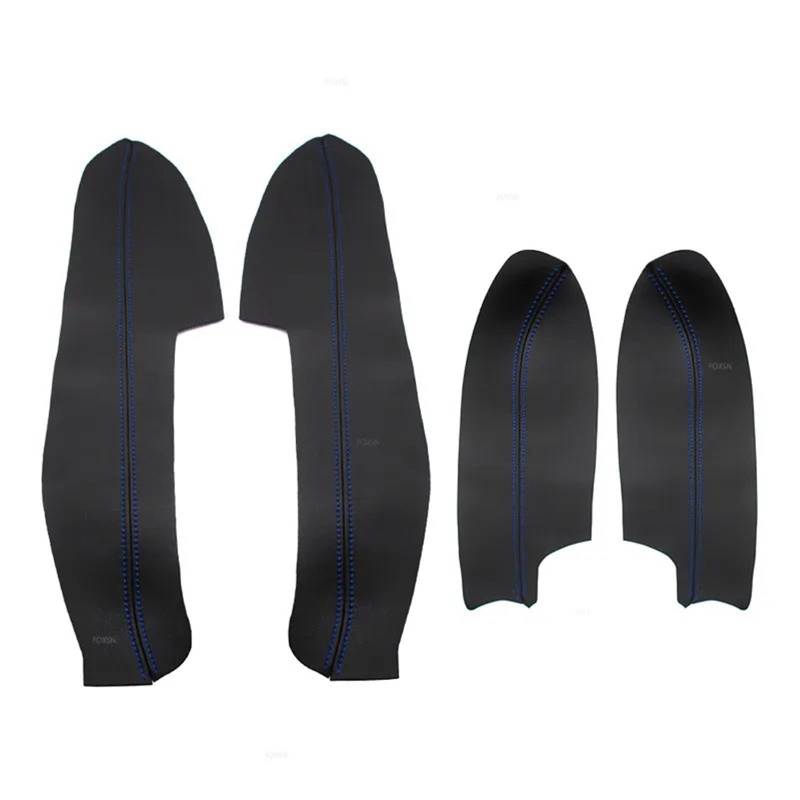 Jodriva for Nissan, for Qashqai, for J11 2016 2017 2018 Auto Innentür Griff Panel Armlehne Mikrofaser Leder Abdeckung Schutzhülle Auto-Innentürverkleidung(Black-Blue line) von Jodriva