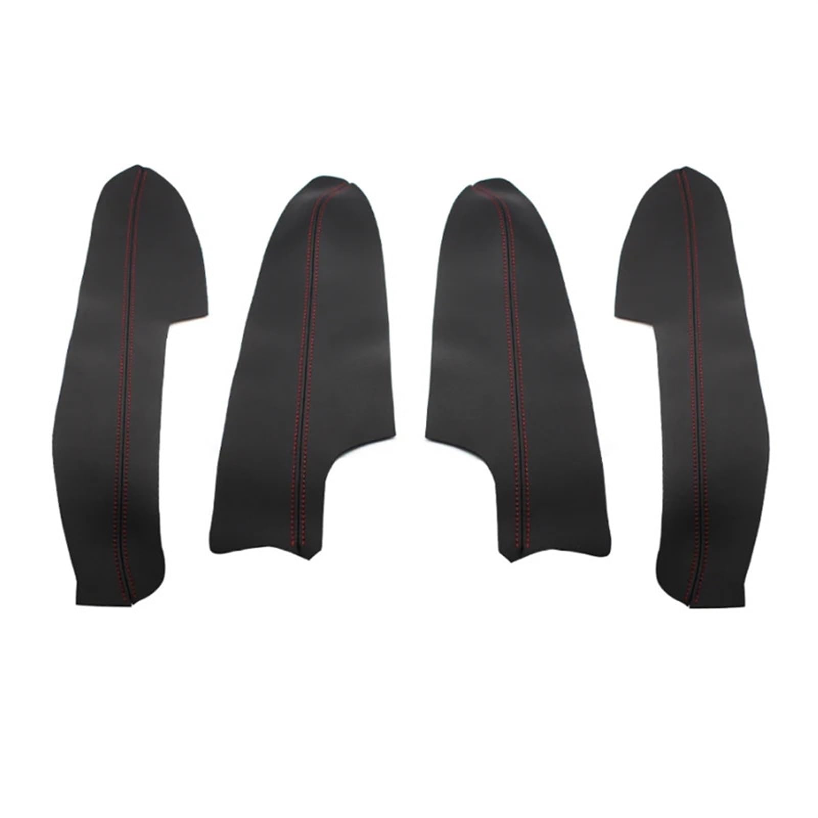 Jodriva for Nissan, for Qashqai, for J11 2016 2017 2018 Auto Innentür Griff Panel Armlehne Mikrofaser Leder Abdeckung Schutzhülle Auto-Innentürverkleidung(Black-red line) von Jodriva