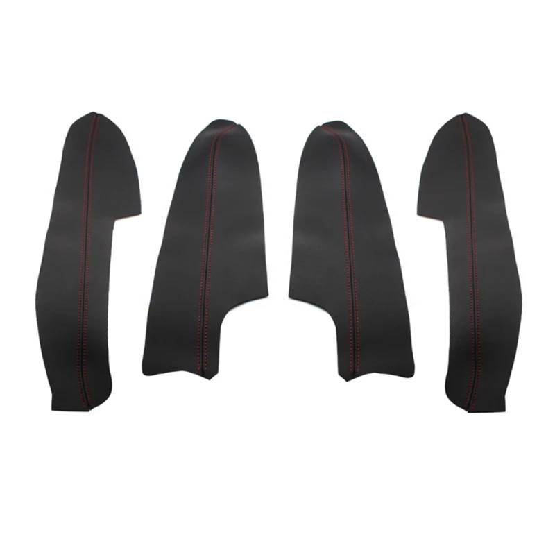 Jodriva for Nissan, for Qashqai, for J11 2016 2017 2018 Auto Innentür Griff Panel Armlehne Mikrofaser Leder Abdeckung Schutzhülle Auto-Innentürverkleidung(Black-red line) von Jodriva