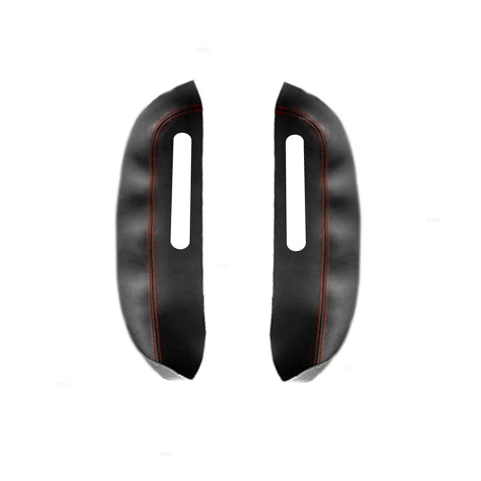 Jodriva for Peugeot, 307 2004 2005 2006 2007 2008 2009 2010 2011 2012 2013 Auto Türgriff Panel Armlehne Leder Abdeckung Trim Zubehör Türinnenverkleidung(2X Front Black-red) von Jodriva