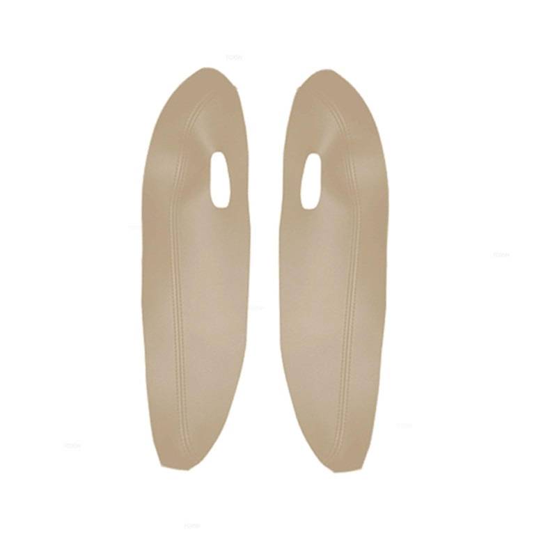 Jodriva for Peugeot, 307 2004 2005 2006 2007 2008 2009 2010 2011 2012 2013 Auto Türgriff Panel Armlehne Leder Abdeckung Trim Zubehör Türinnenverkleidung(Rear Pair Beige) von Jodriva