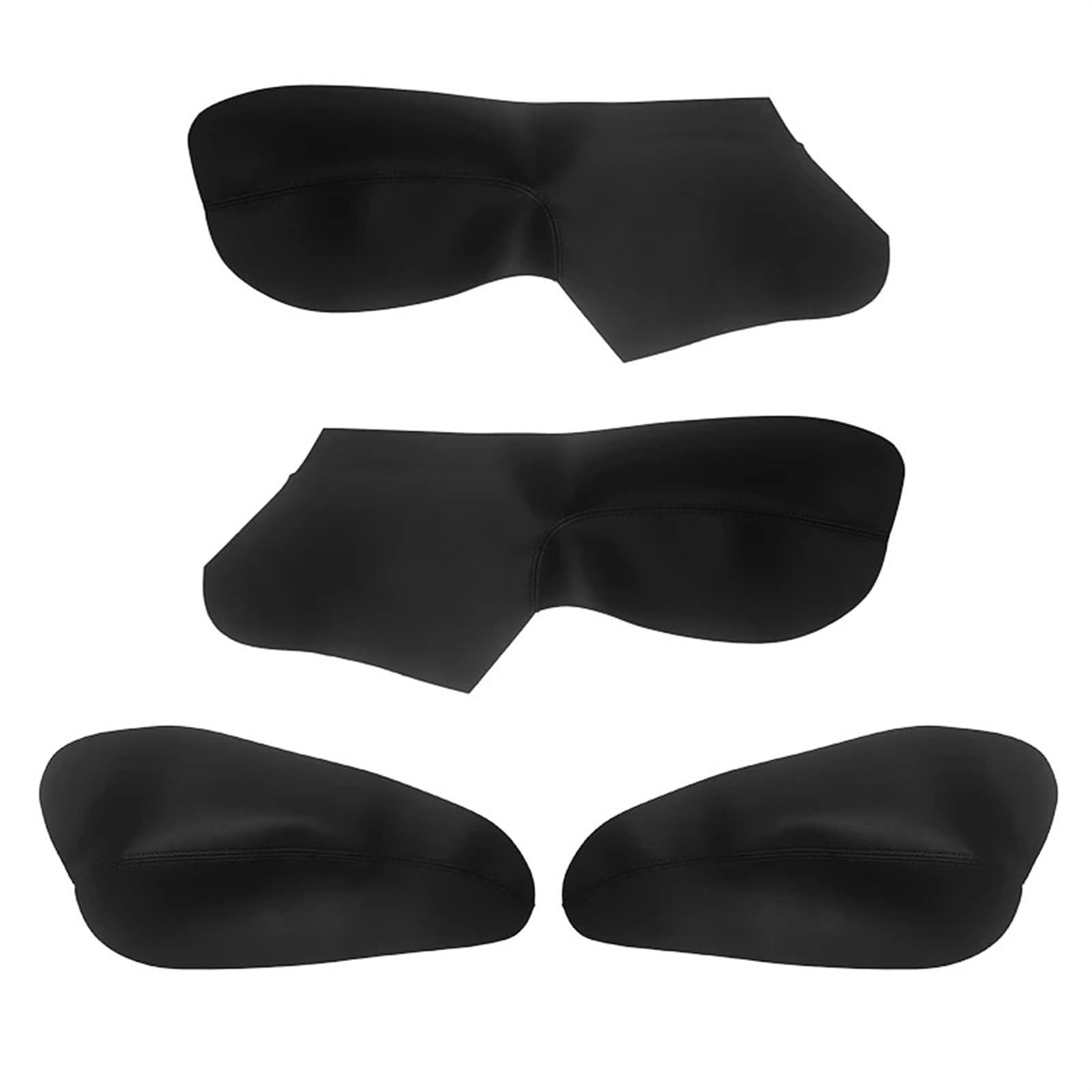 Jodriva for Peugeot 206, nur for Citroen, C2, 4 Türen, Auto-Styling-Innenraum, Mikrofaser-Leder, Türarmlehnenverkleidung, Verkleidungszubehör Türinnenverkleidung(Black) von Jodriva