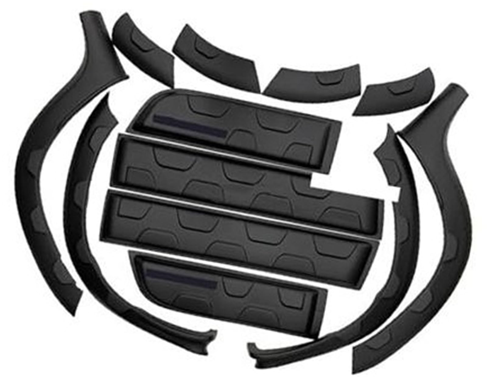 Jodriva for Renault, for Dacia, Duster 2010–2022, Auto-Radkästen und Zierleisten, Dekorationen, kompletter Satz Stoßstangen-Zierabdeckungen Kotflügelverbreiterung(2010-2017) von Jodriva