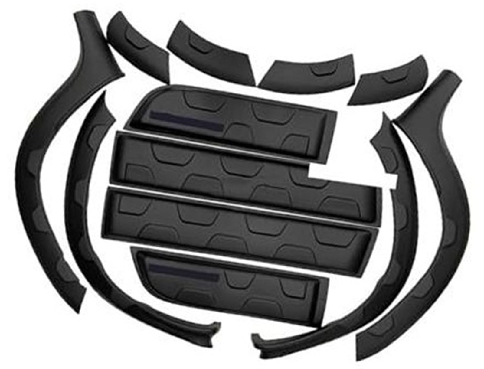Jodriva for Renault, for Dacia, Duster 2010–2022, Auto-Radkästen und Zierleisten, Dekorationen, kompletter Satz Stoßstangen-Zierabdeckungen Kotflügelverbreiterung(2018-2021) von Jodriva